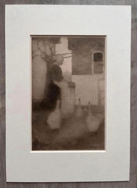 Image 1 of Jan Mankes 1889-1920 / Original Heliogravure Ganzenliesje 1923