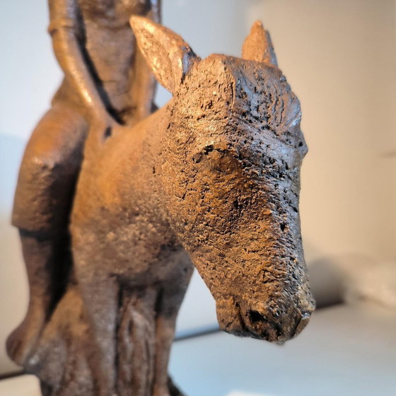 Artista Scuola di Liegi, Ragazza con asino, 1970, Terracotta – Sculture, Ceramic (photo 11 of 12)