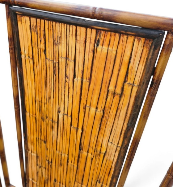 Meuble de séparation en métal imitation bambou avec panneaux en bambou / Années 1980 – Meubles de séparation (photo 5 of 10)