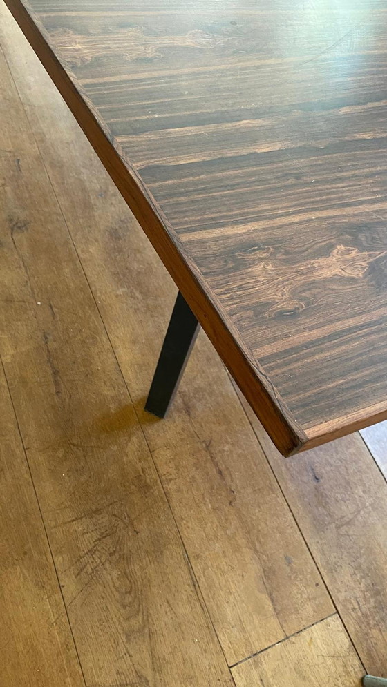 Image 1 of Grande tavolo da pranzo in palissandro, a forma di botte, metà secolo, 250x100/120cm