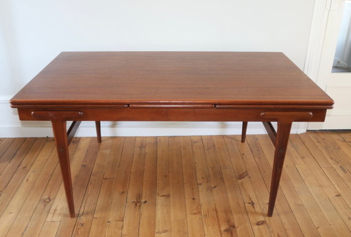 Scandinavian vintage teak table by Ejvind Johansson, 1960