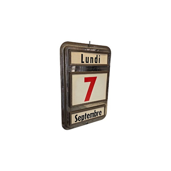 Calendario da parete perpetuo francese vintage, anni '60 – Decorazioni murali, Metal (photo 3 of 5)