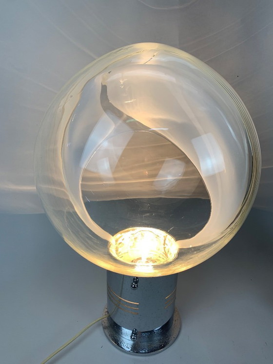 Image 1 of LAMPADA DA TERRA A MEMBRANA VINTAGE ITALIANA DI ZUCCHERI per Venini