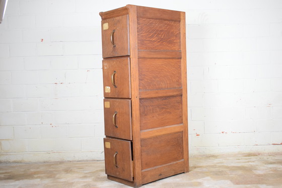 Image 1 of Antique Wooden Drawer Cabinet File Cabinet