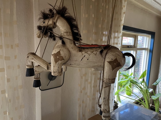 Image 1 of Collection of wooden animal marionettes