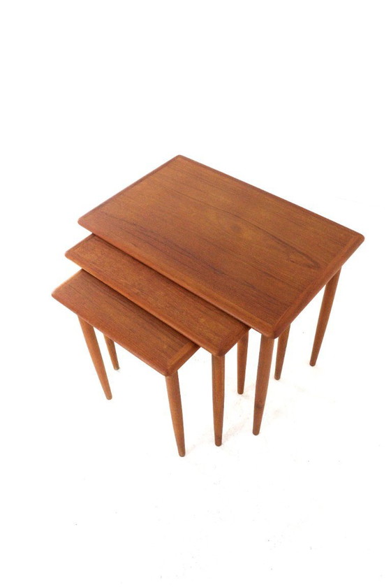 Image 1 of Set of nesting tables side tables Danish vintage