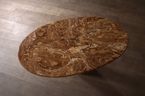 Oval Onyx Marble Dining Table By Angelo Mangiarotti, Italy, 1970s – Iron, Vintage (photo 3 of 14)