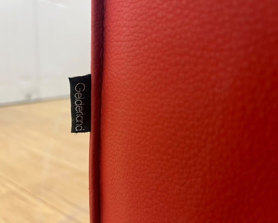 As Good As New Gelderland 6400 3-Seater Red Leather + WARRANTY, 3-5 seaters (photo 5 of 10)