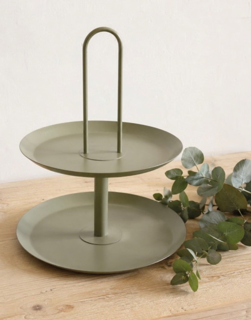 2-tier metal display stand