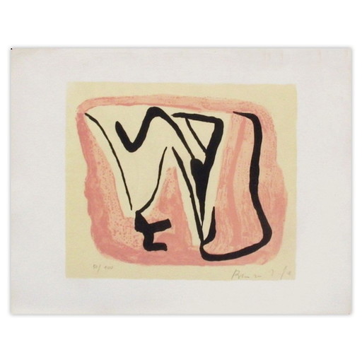 Bram Van Velde signierte Lithographie MP 180 1975 – lithos zeefdrukken, Paper