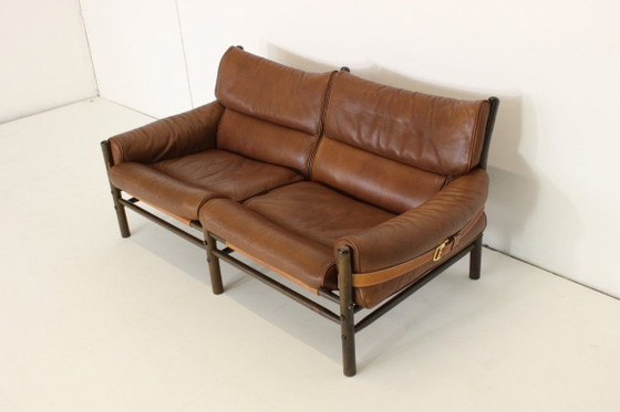 Image 1 of Arne Norell Kontiki Seating Group Leather Sofa Armchair Couch