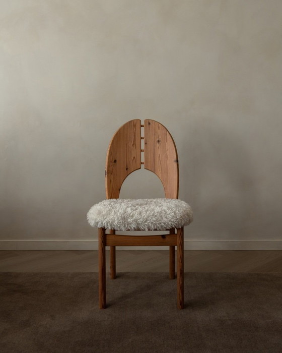 Image 1 of Vintage Danish Pine Dining Chairs (Set of 4) | Niels Koefoed Style | Rustic Scandinavian Modern | 1970s–80s