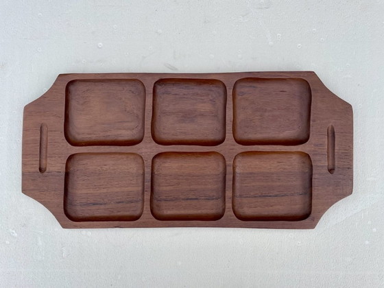 Image 1 of Bandeja para servir de teca, mediados de siglo, década de 1960