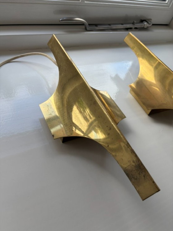 Vintage wall lamps Wilhelm Braun Feldweg - voor Doria Leuchten Germany – Wall lights, Metal, Brass (photo 3 of 11)