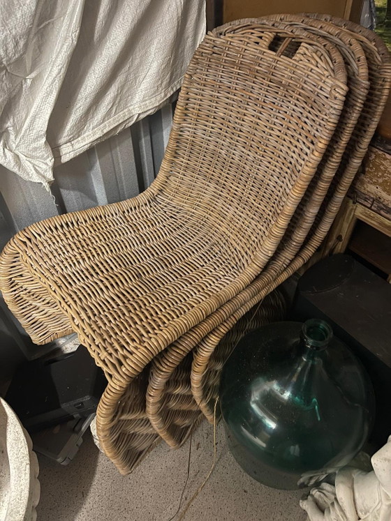 Image 1 of 4 elegant wicker dining chairs from Lifestyle