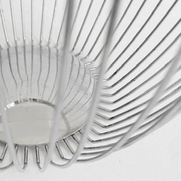 Image 1 of Cestino portafrutta in filo metallico cromato vintage anni '80