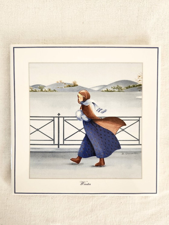 Image 1 of Piastrelle vintage Villeroy & Boch 4 seasons trivet