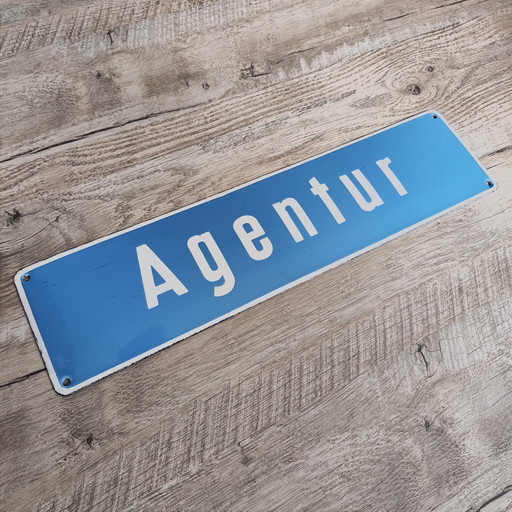 Plaque émaillée de l'agence