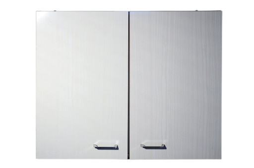 Mobiletto vintage a parete in laminato bianco testurizzato, 79x32 cm – wandkast, Metal, Wood