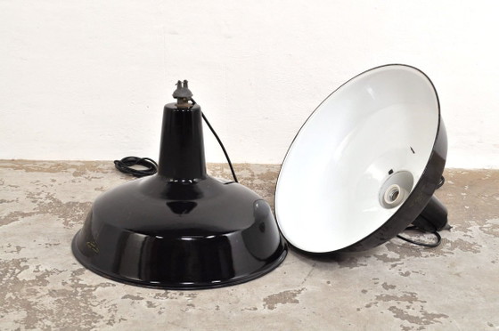 Ensemble de Lampes Industrielles Reluma, années 1940 – Suspensions, Metal (photo 10 of 10)