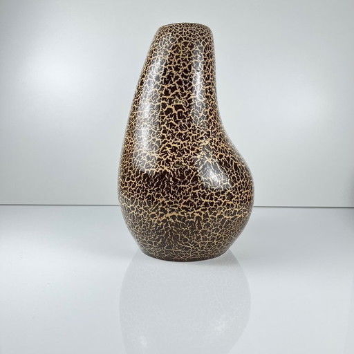 Glass Vase with crackle decoration, Spain, 1990