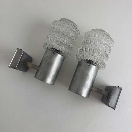 PAIRE D’ANCIENNES APPLIQUES « Leclaire & Schäfer » VINTAGE – Appliques murales, Metal (photo 10 of 11)