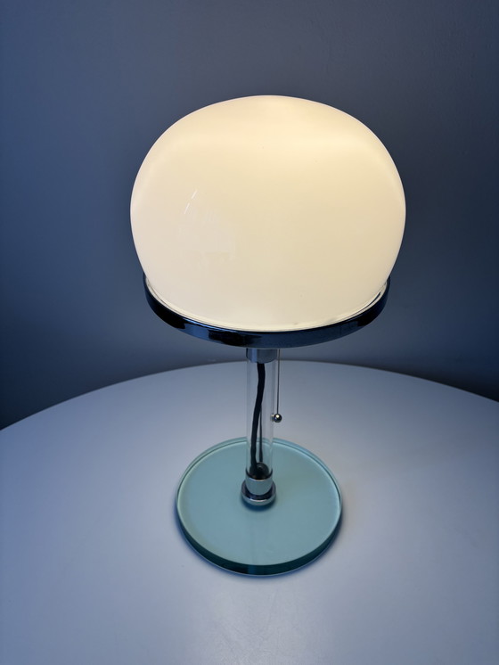 Image 1 of Lampe de bureau Bauhaus metalarte Italiaanse Wilhelm Wagenfeld 