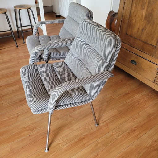 Set of 2x Artifort Channel Executive Chairs by Geoffrey Harcourt