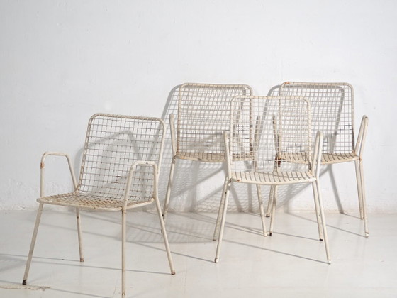 Antique outdoor chairs with armrests (c.1920). Set of 4 pieces #4 – Garden chairs, Iron (photo 2 of 40)