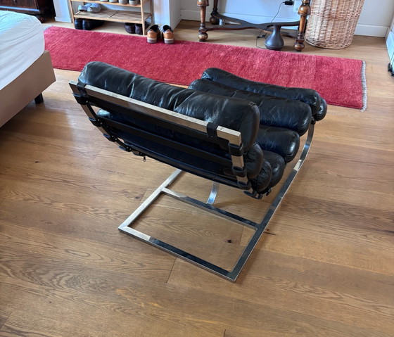 Fritz Hansen Replika Loungesessel – Stühle und Loungesessel, Leder, Chrom (photo 4 of 5)