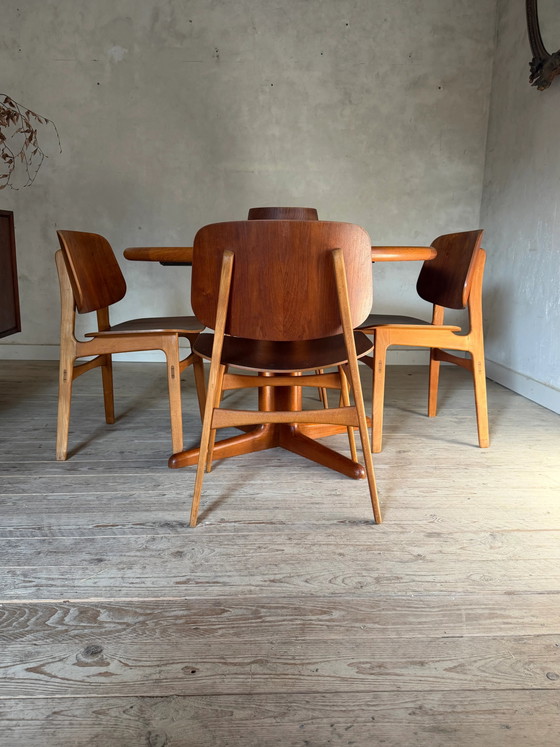 Sedie vintage danesi in teak di Borge Mogensen. – Sedie da pranzo, Scandinavian (photo 15 of 16)