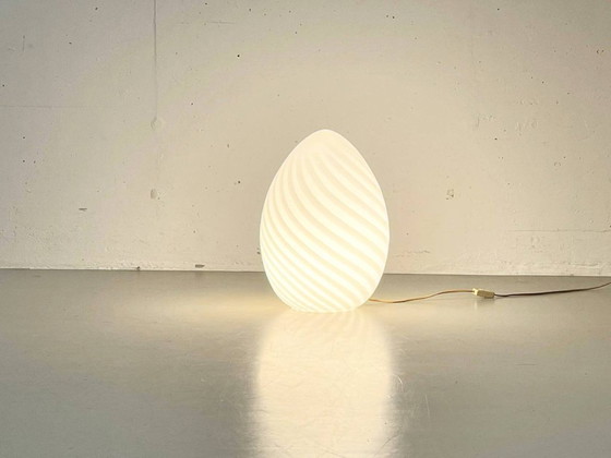 Image 1 of Egg-shaped table lamp made of Murano glass by Venini, Italy, 1960s
