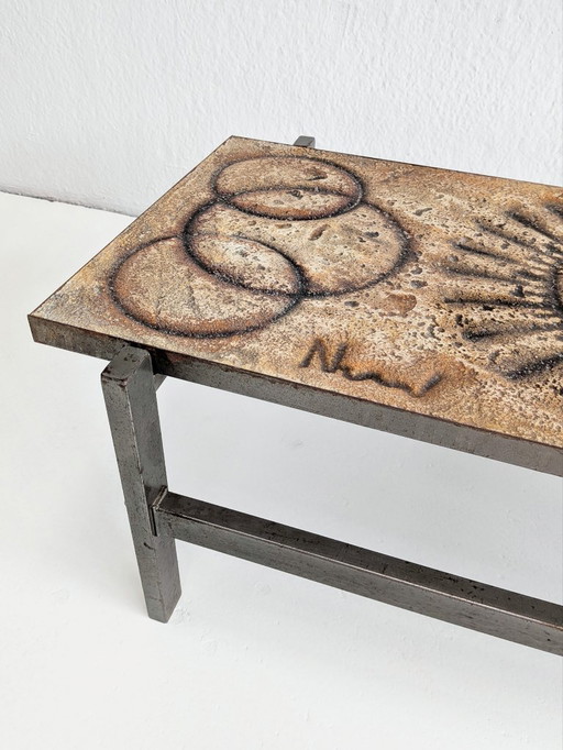 Lavastone salontafel van François Chaty voor Vallauris, jaren 60