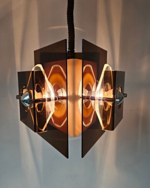 Herda Space Age plexiglass hanging lamp