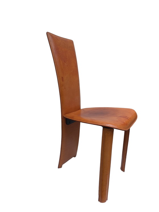 Image 1 of 4 fauteuils en cuir Frag Psyra. Fabrication artisanale italienne.