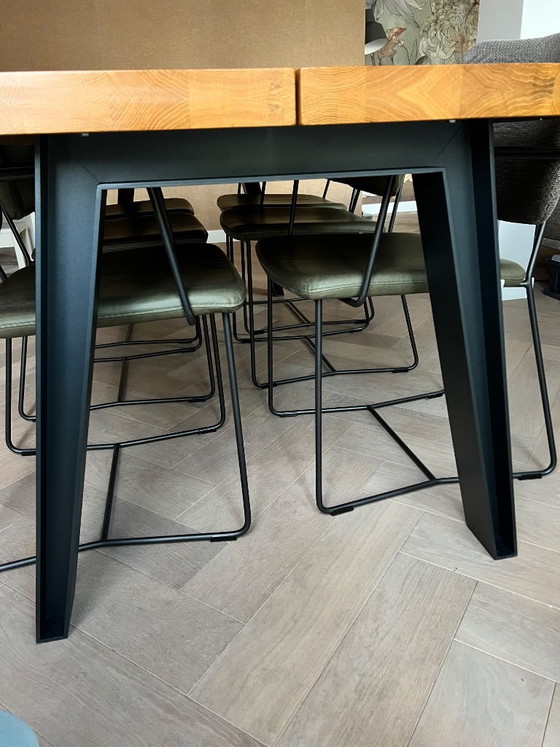 Qliv Side To Side Mesa de comedor 220x100 – Mesas de comedor, Wood, Metal (photo 2 of 5)