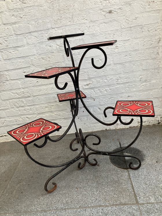 Image 1 of Tavolo in ghisa vintage con 6 ripiani