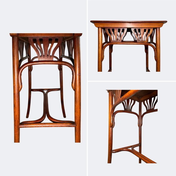 Image 1 of J & J Kohn Austria Beech Bentwood Side Table - Jacob and Josef Kohn Vienna Secession Occasional Table - Art Nouveau Accent Table