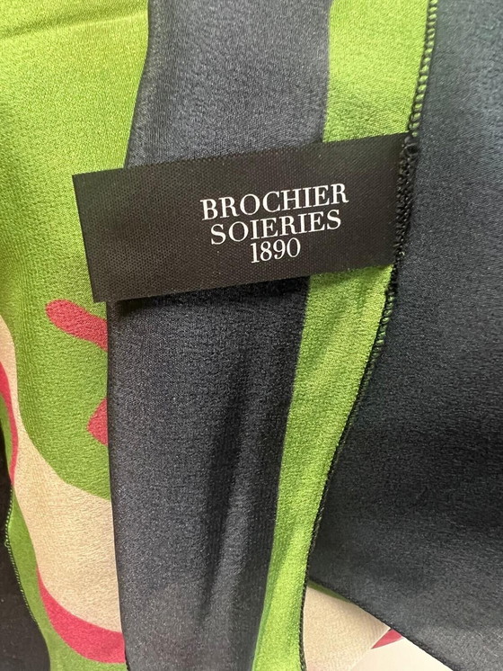 Image 1 of Guillaume Corneille Bain De Soleil Grand Carré De Soie Soieries Brochier 140x140 CM