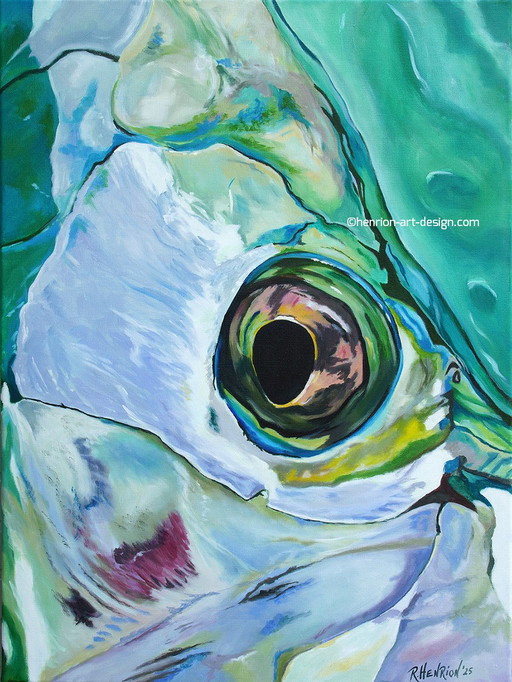 Original Painting Fish Eye #1 Tarpon