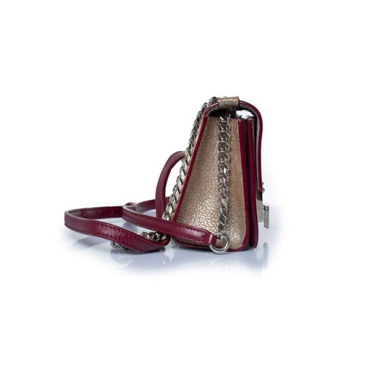 Image 1 of Borsa a tracolla Jimmy Choo modello Rebel in pelle rosa.