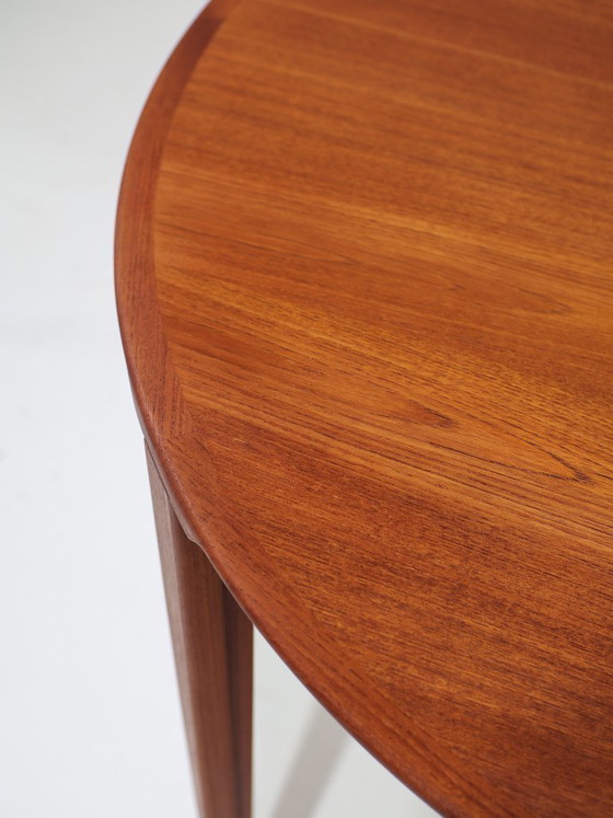 Image 1 of Henry Rosengren Hansen round extendable teak dining table