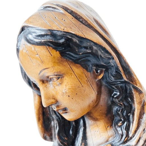 Escultura antigua de Mater Dolorosa, estatua de la Virgen María de la década de 1930. – decoratieve objecten (photo 2 of 9)