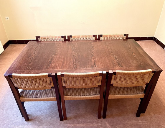 Image 1 of Sedie e tavolo di design olandese, Arnold Merckx per Fristho, 1973