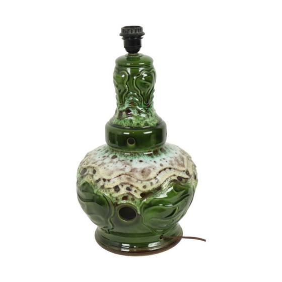 Image 1 of Green Lamp Fat Lava Ceramic 50cm