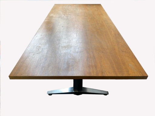 Tavolo Gispen originale con piano in noce – eettafels, Wood