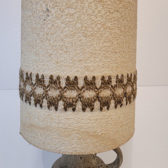 Image 1 of Lampe en céramique Fat Lava avec abat-jour original, Scheurich Keramik, 60's - Allemagne