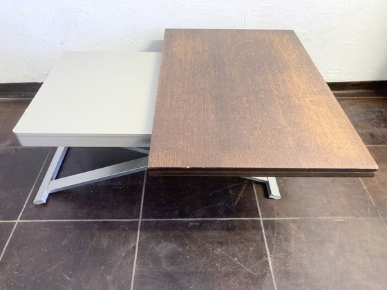 Image 1 of Eettafel / salontafel transformeerbaar meubilair Italiaans 90s design door Calligaris