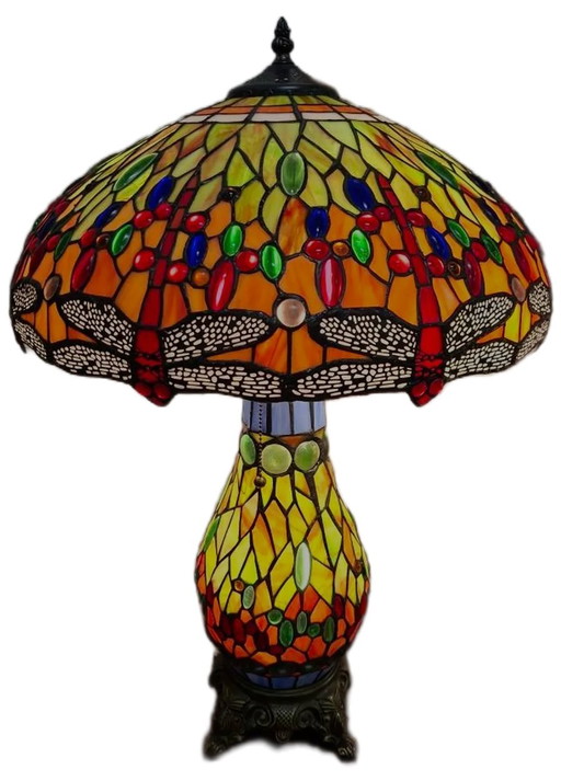 Large Tiffany-style table lamp 69 cm
