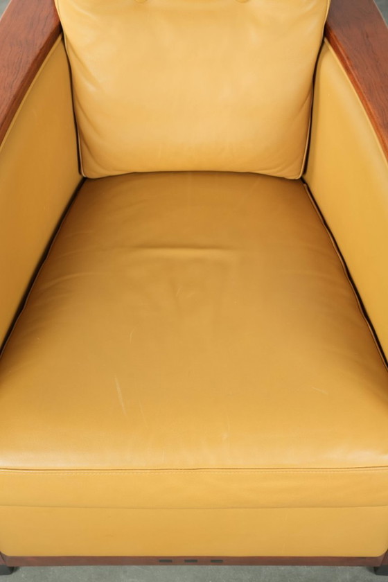 Image 1 of In goede staat verkerende luxe Art Deco design fauteuil van Schuitema uit de Decoforma serie, model Frank